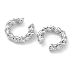 Twist Ring Rack Plating Brass Cuff Earrings for Women Men&nbsp;EJEW-K245-10P