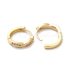Clear Cubic Zirconia Twist Hoop Earrings&nbsp;ZIRC-Q201-19G
