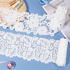 4 Yards 2 Styles Milk Fiber Lace Trim Ribbon&nbsp;OCOR-CY0001-08B