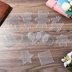 12Pcs 12 Styles Plastic Pegboards for  Mini Fuse Beads&nbsp;DIY-YW0017-55
