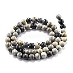 Round Natural Polychrome Jasper/Picasso Stone/Picasso Jasper Beads Strands&nbsp;G-O199-03A