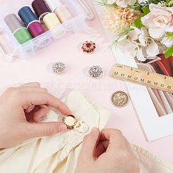 4Pcs 2 Colors Alloy Rhinestone Cufflinks&nbsp;DIY-NB0013-80C