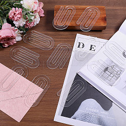 40Pcs Transparent Acrylic Paper Clip&nbsp;AJEW-GL0003-05
