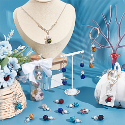 4 Sets Angle Shape Polymer Clay Rhinestone Pendants&nbsp;FIND-PH0009-14B