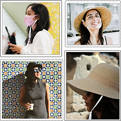3Pcs 3 Colors Polyester Hat Flexible Removable Chin Cord&nbsp;FIND-GF0008-51