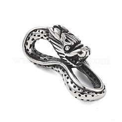 304 Stainless Steel Hook Clasps&nbsp;STAS-Z130-04AS