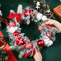 40Pcs Candy Cane Shape Plastic Pendant Decorations&nbsp;KY-DC0001-54