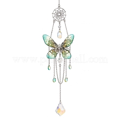 3Pcs 3 Colors Stainless Steel Resin Butterfly Suncatcher&nbsp;HJEW-TA00452