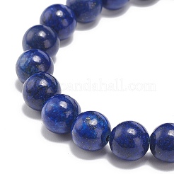 Natural Lapis Lazuli(Dyed) Beaded Stretch Bracelet&nbsp;BJEW-JB08879-01