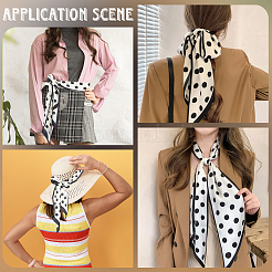 Polka Dot Pattern Polyester Fabric Scarf for Women Girls&nbsp;AJEW-WH20072-65