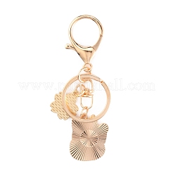 Chinese Style Alloy Enamel Keychains&nbsp;KEYC-WH0027-43B