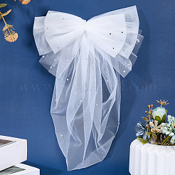 1Pc Bowknot Polyester Bridal Veils&nbsp;AJEW-CY0001-83