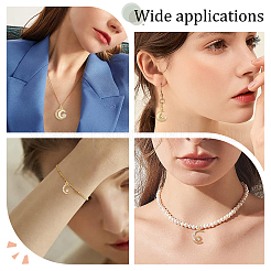 8Pcs 4 Style Brass Micro Pave Clear Cubic Zirconia Pendants&nbsp;ZIRC-BBC0001-13