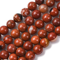 Natural Red Jasper Bead Strands&nbsp;G-R193-11-6mm