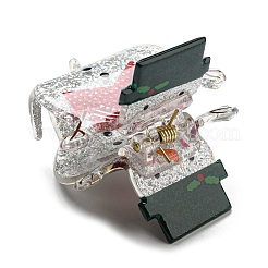 Christmas Theme Glitter Acrylic Claw Hair Clips&nbsp;LS-PHAR-R179-01