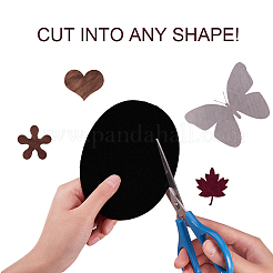 Flocky Cloth Fabric Appliques Iron On Patches&nbsp;PH-DIY-G005-54-WH