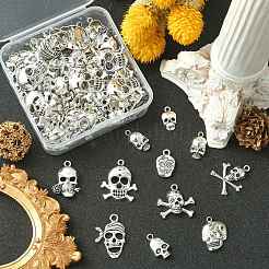100Pcs 10 Styles Tibetan Style Alloy Pendants&nbsp;TIBEP-CJ0001-62