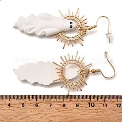 Halloween Ghost Alloy Dangle Earrings&nbsp;EJEW-K316-02G