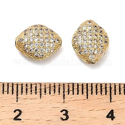 Brass Micro Pave Clear Cubic Zirconia Beads&nbsp;KK-L229-052G