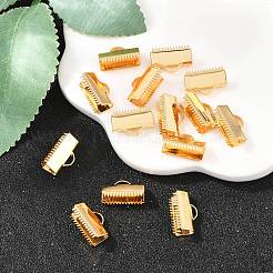SHEGRACE Brass Ribbon Crimp Ends&nbsp;XGR0061G-60G