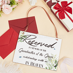 Rectangle Wood Reserved Hanging Sign Decorations&nbsp;DJEW-WH20005-02A