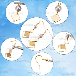 DIY Geometric Stainless Steel Dangle Earring Jewelry Kits&nbsp;DIY-SC0030-02