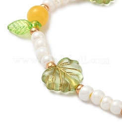 3Pcs 3 Styles Glass Seed Beads & Lampwork Beads Braided Bead Bracelets for Women&nbsp;BJEW-MZ00212
