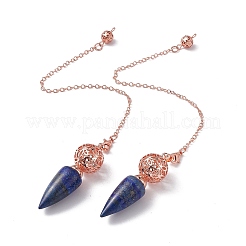 Mixed Gemstone Dowsing Pendulum Big Pendants&nbsp;G-H281-42RG