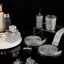 4 Rolls 4 Style Glass Self Adhesive Hotfix Rhinestone Ribbon Trimming&nbsp;DIY-PH0013-85