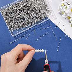 600Pcs 304 Stainless Steel Eye Pins&nbsp;STAS-FS0002-15