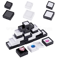 30Pcs 6 Styles Square ABS Plastic & Acrylic Loose Diamond Storage Boxes&nbsp;CON-WR0001-09