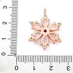 Rack Plating Brass with Cubic Zirconia Pendants&nbsp;KK-Q010-11RG