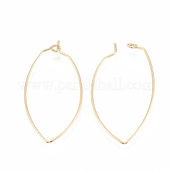 Brass Hoop Earrings Findings&nbsp;KK-S341-89