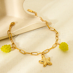 304 Stainless Steel & Resin Charms Bracelets&nbsp;FS-WG4A3B2-01