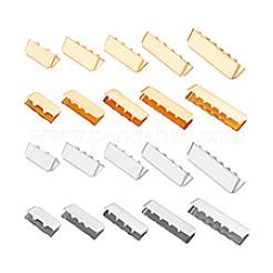 120Pcs 10 Styles Iron Ribbon Crimp Ends&nbsp;IFIN-PH0002-35