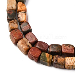 Natural Picasso Stone/Polychrome Jasper Beads Strands&nbsp;G-B155-D10