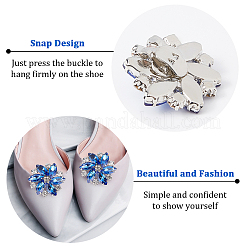 4 Pcs 2 Colors Platinum Alloy Shoe Buckle Clips&nbsp;ALRI-NB0001-09P
