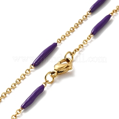 Enamel Bar Link Chain Necklace&nbsp;STAS-B025-02G-06