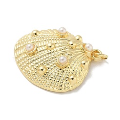Brass with ABS Imitation Pearl Pendants&nbsp;KK-B124-03G