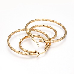304 Stainless Steel Hoop Earrings&nbsp;EJEW-F188-17G