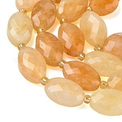 Natural Yellow Hematoid Quartz/Golden Healer Quartz Beads Strands&nbsp;G-A295-A06-01