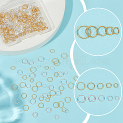 300Pcs 10 Styles Brass Open Jump Rings&nbsp;KK-WR0001-45