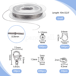 201 Stainless Steel Wire DIY Jewelry Making Kit&nbsp;DIY-PH0021-74