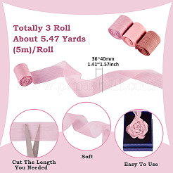 3 Rolls 3 Colors Wrinkle Polyester Ribbon&nbsp;OCOR-TA0002-98B
