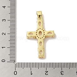 Rack Plating Brass Micro Pave Cubic Zirconia Pendants&nbsp;KK-P272-09G