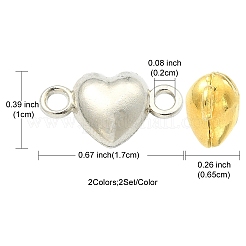 4 Sets 2 Colors Alloy Magnetic Clasps&nbsp;PALLOY-YW0001-28