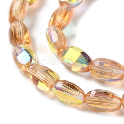 Transparent Electroplate Glass Beads Strands&nbsp;GLAA-Q099-F01-09