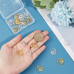 20Pcs 2 Colors 304 Stainless Steel Pendants&nbsp;STAS-UN0044-38
