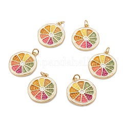 Brass Enamel Pendants&nbsp;KK-A155-01G