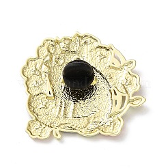 Black Cat & Flower Enamel Pins&nbsp;JEWB-Z048-09G-03